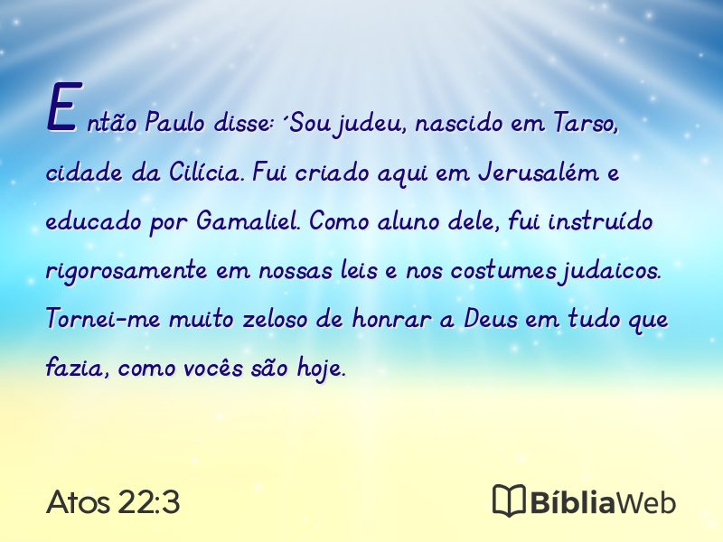 Atos 22:3 em imagem para compartilhar