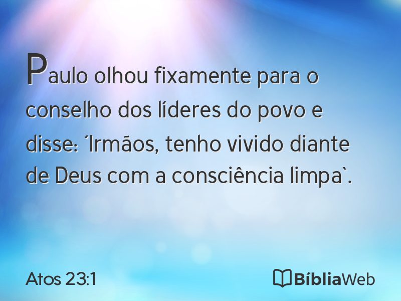 Atos 23:1 em imagem para compartilhar