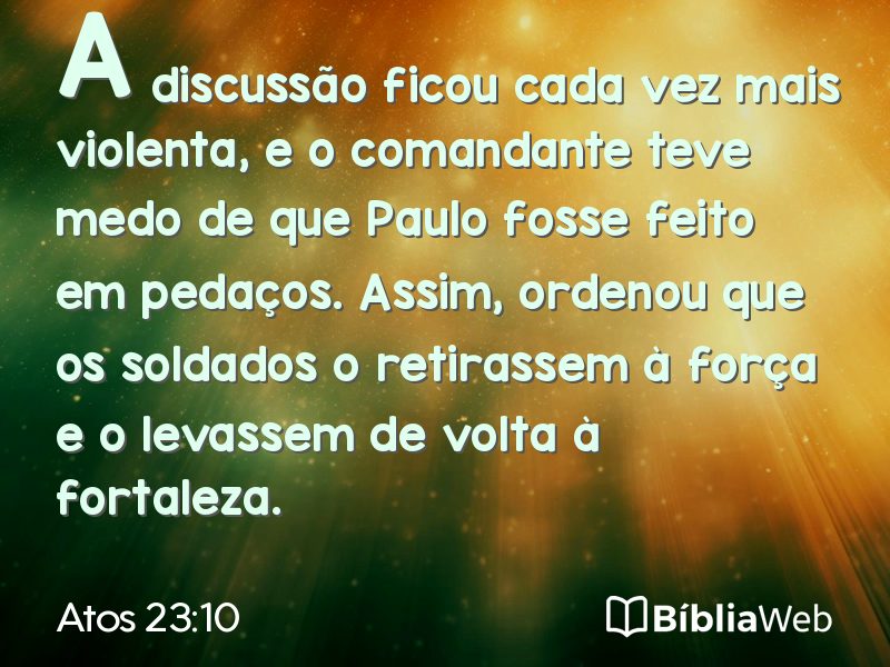 Atos 23:10 em imagem para compartilhar