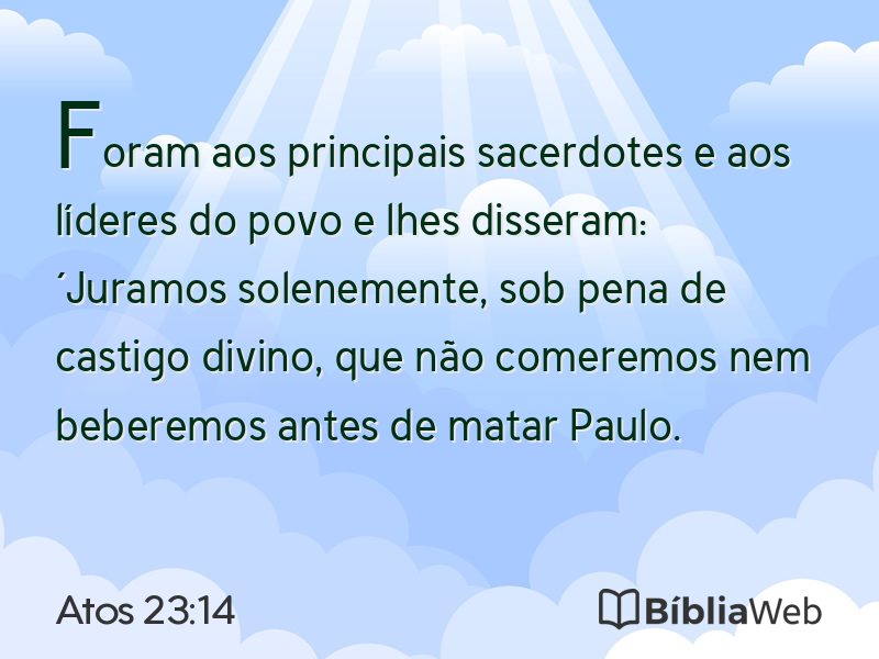 Atos 23:14 em imagem para compartilhar