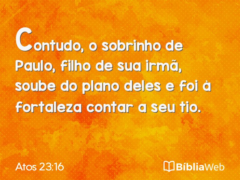 Atos 23:16 em imagem para compartilhar