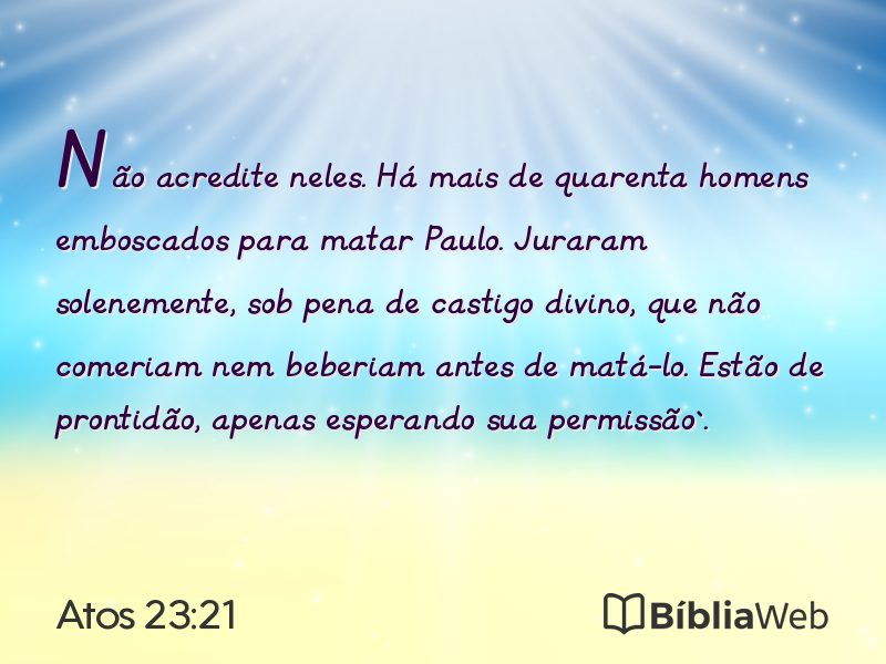 Atos 23:21 em imagem para compartilhar