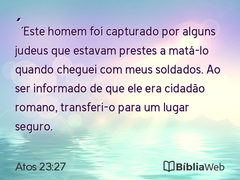 Atos 23:27 em imagem para compartilhar