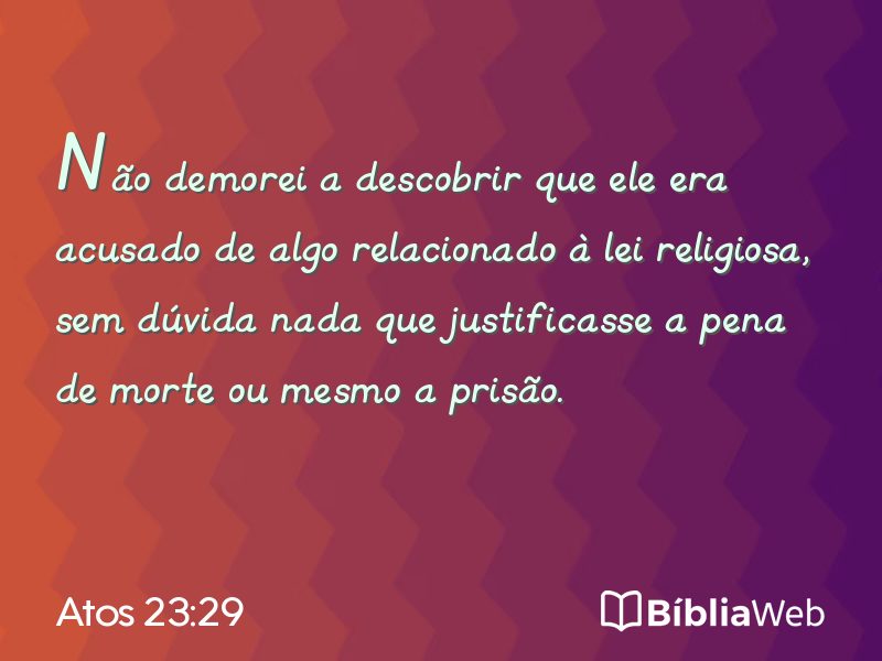 Atos 23:29 em imagem para compartilhar