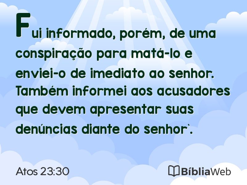 Atos 23:30 em imagem para compartilhar