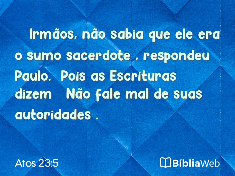 Atos 23:5 em imagem para compartilhar