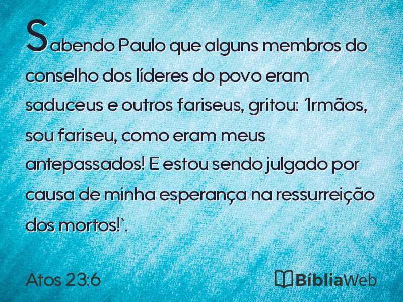Atos 23:6 em imagem para compartilhar
