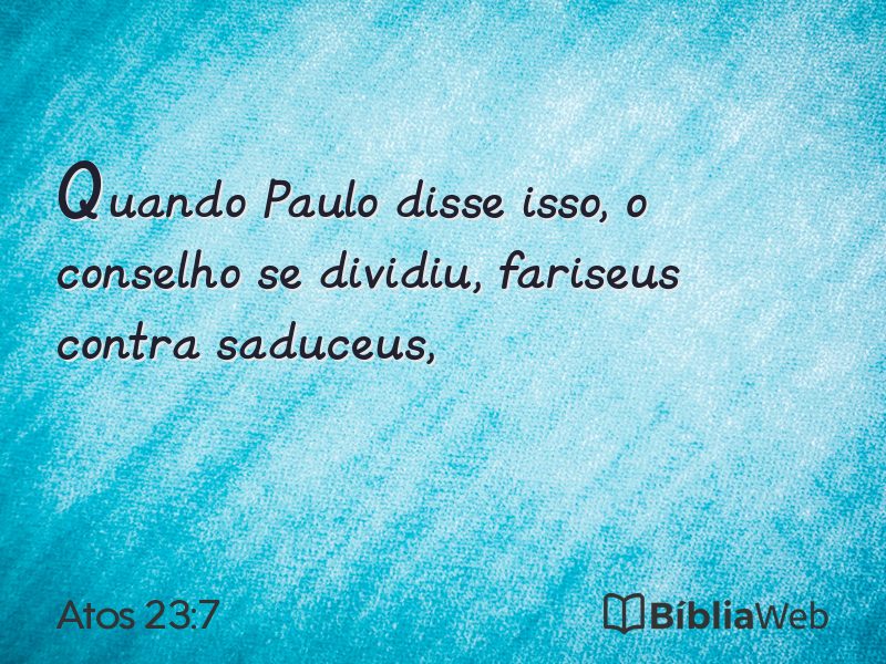 Atos 23:7 em imagem para compartilhar