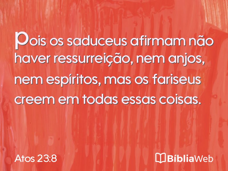Atos 23:8 em imagem para compartilhar