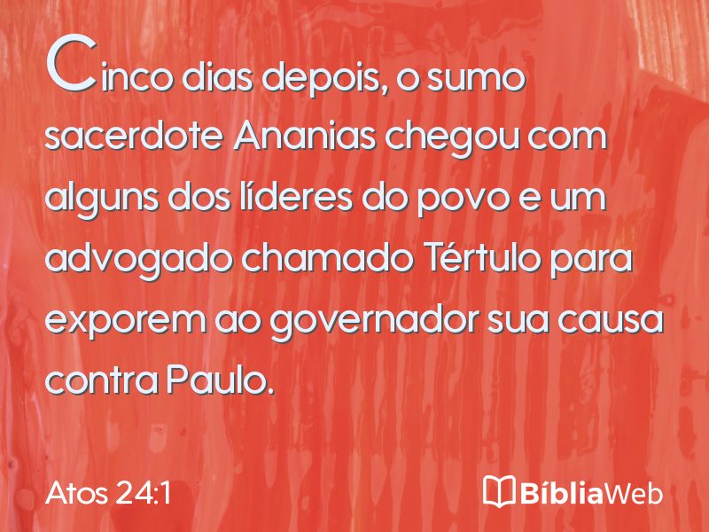 Atos 24:1 em imagem para compartilhar