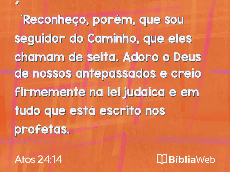 Atos 24:14 em imagem para compartilhar