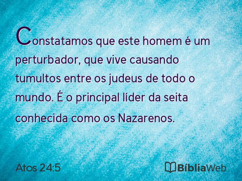 Atos 24:5 em imagem para compartilhar