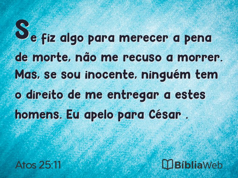 Atos 25:11 em imagem para compartilhar