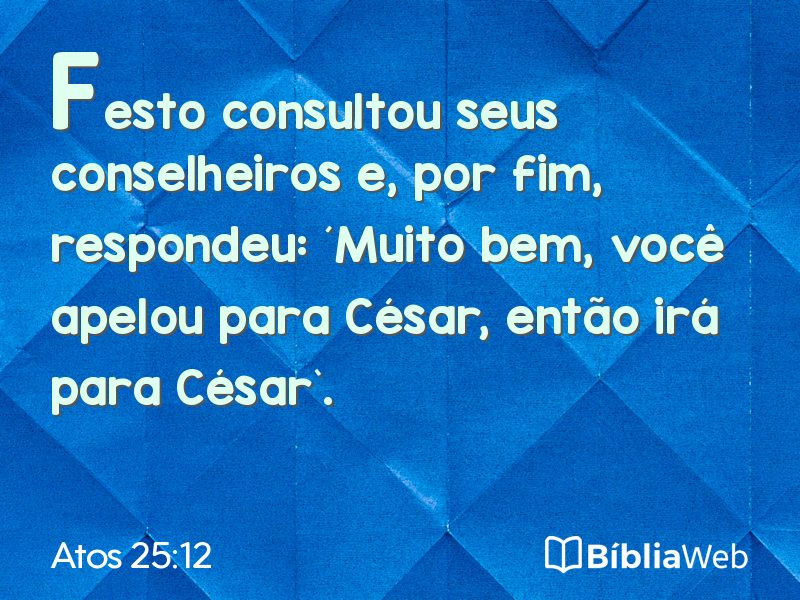 Atos 25:12 em imagem para compartilhar