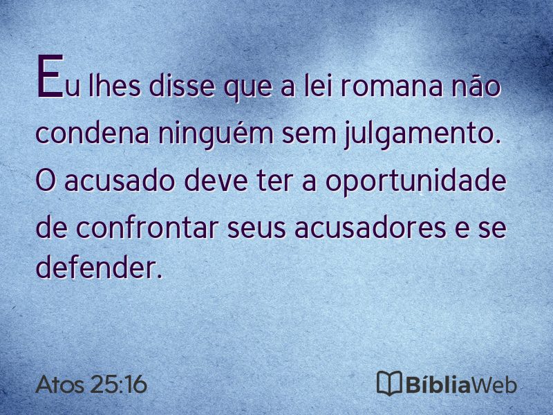Atos 25:16 em imagem para compartilhar