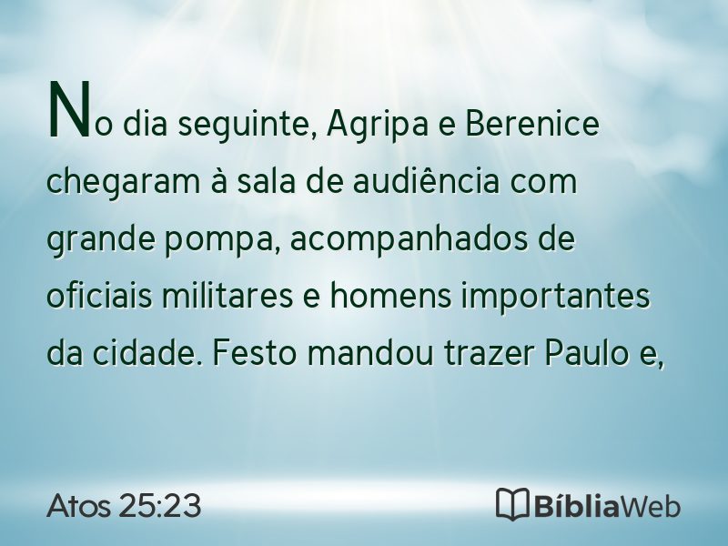 Atos 25:23 em imagem para compartilhar