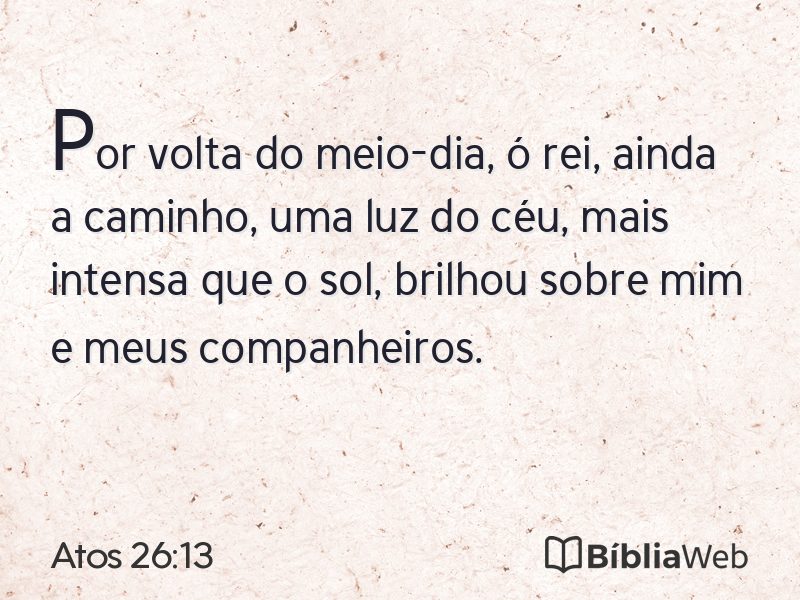 Atos 26:13 em imagem para compartilhar