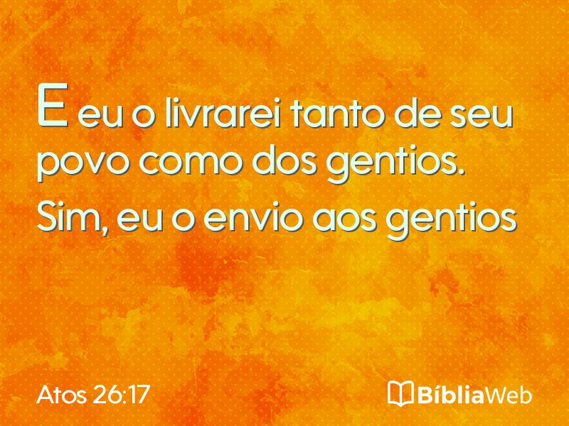 Atos 26:17 em imagem para compartilhar