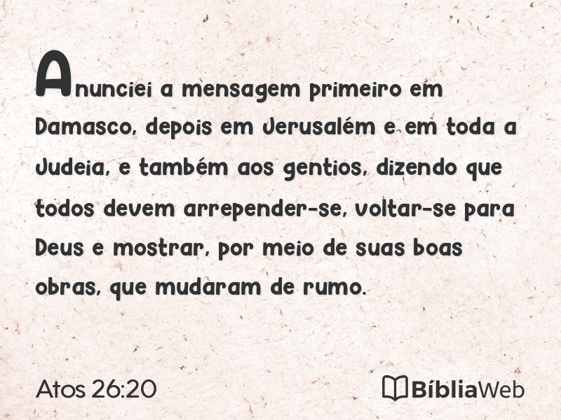 Atos 26:20 em imagem para compartilhar