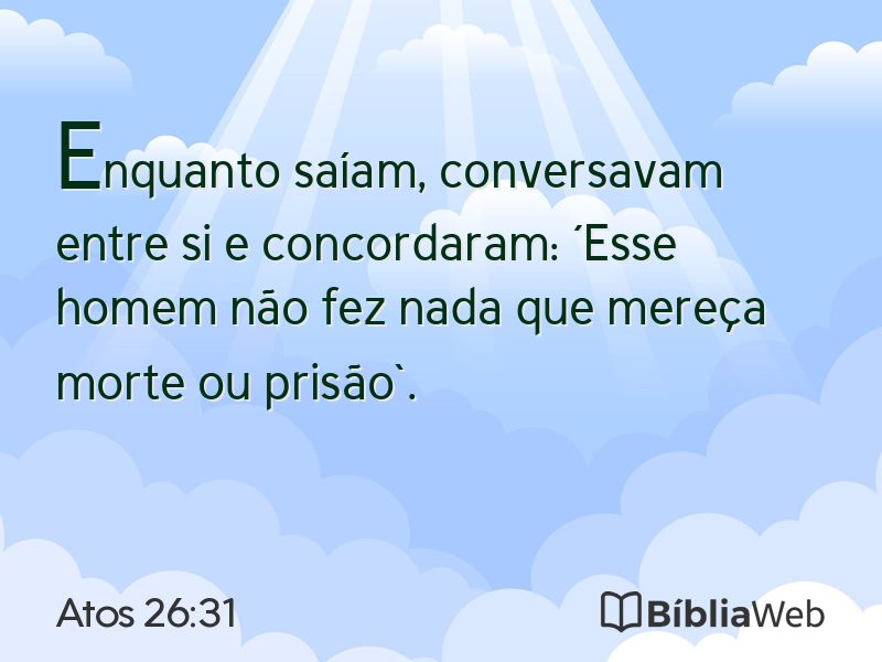 Atos 26:31 em imagem para compartilhar