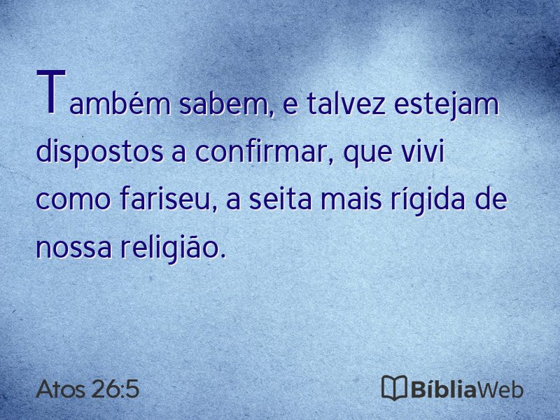 Atos 26:5 em imagem para compartilhar