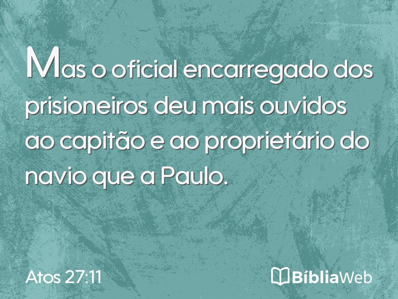 Atos 27:11 em imagem para compartilhar