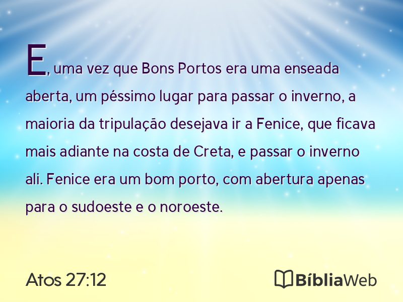Atos 27:12 em imagem para compartilhar