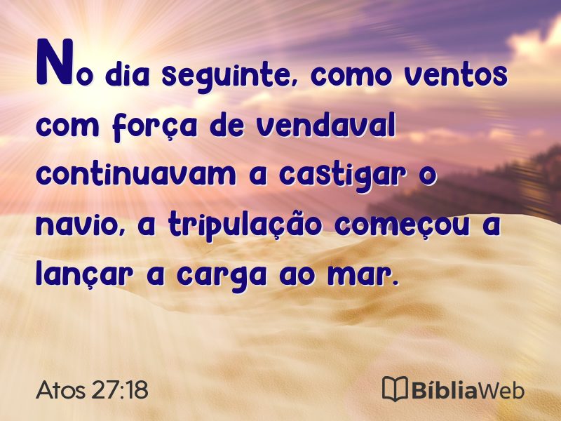 Atos 27:18 em imagem para compartilhar