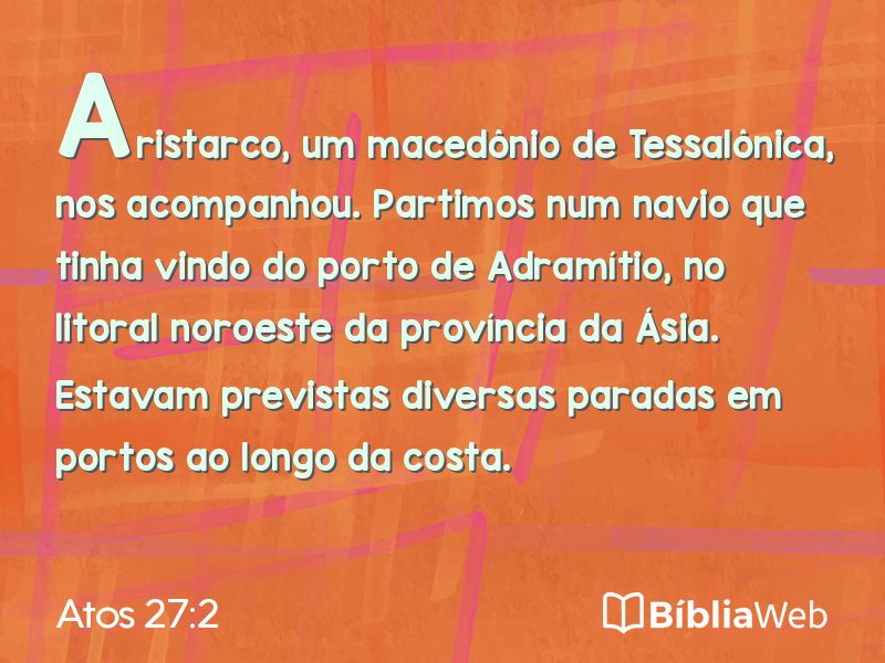 Atos 27:2 em imagem para compartilhar