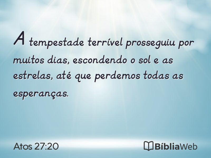 Atos 27:20 em imagem para compartilhar
