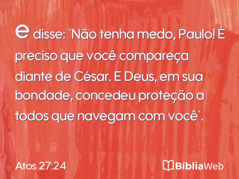 Atos 27:24 em imagem para compartilhar