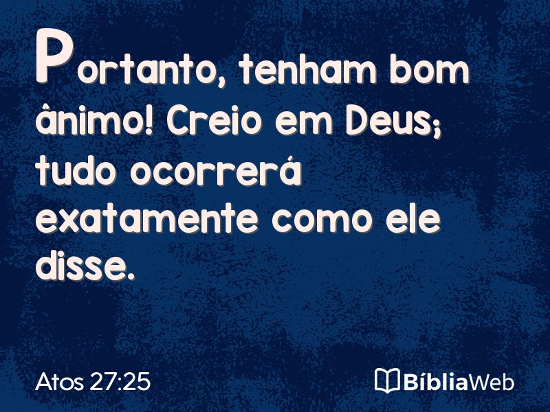 Atos 27:25 em imagem para compartilhar