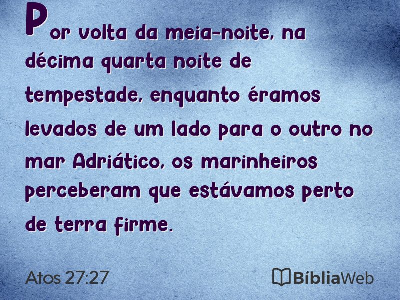 Atos 27:27 em imagem para compartilhar