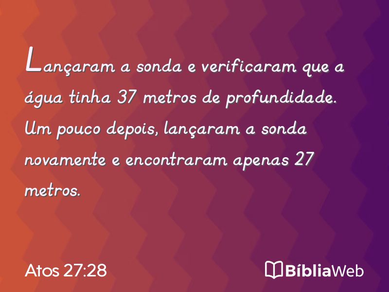 Atos 27:28 em imagem para compartilhar