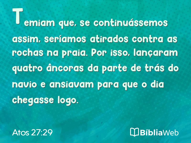 Atos 27:29 em imagem para compartilhar