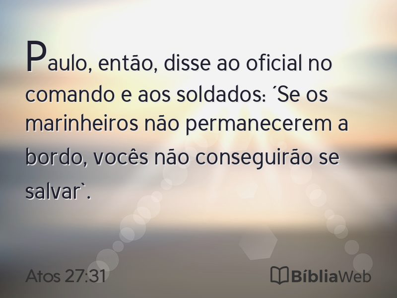 Atos 27:31 em imagem para compartilhar