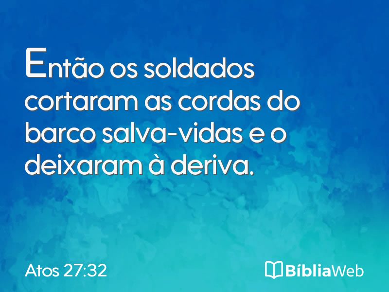 Atos 27:32 em imagem para compartilhar
