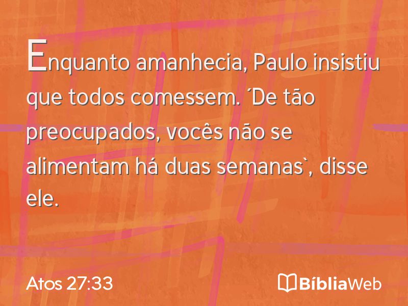 Atos 27:33 em imagem para compartilhar