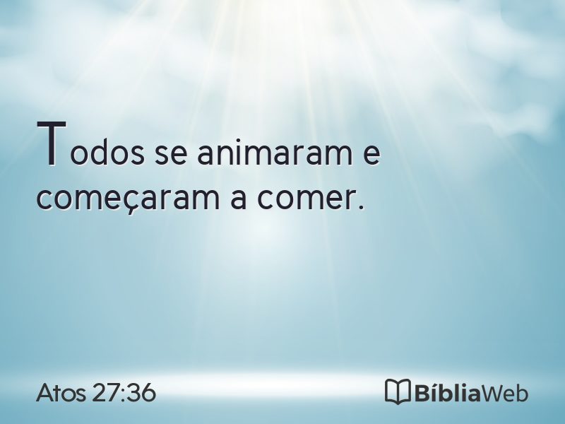 Atos 27:36 em imagem para compartilhar