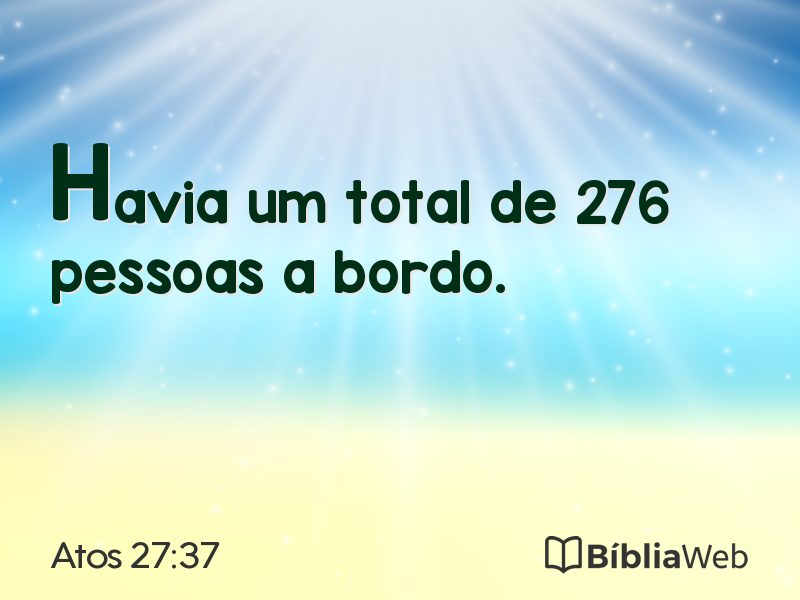 Atos 27:37 em imagem para compartilhar