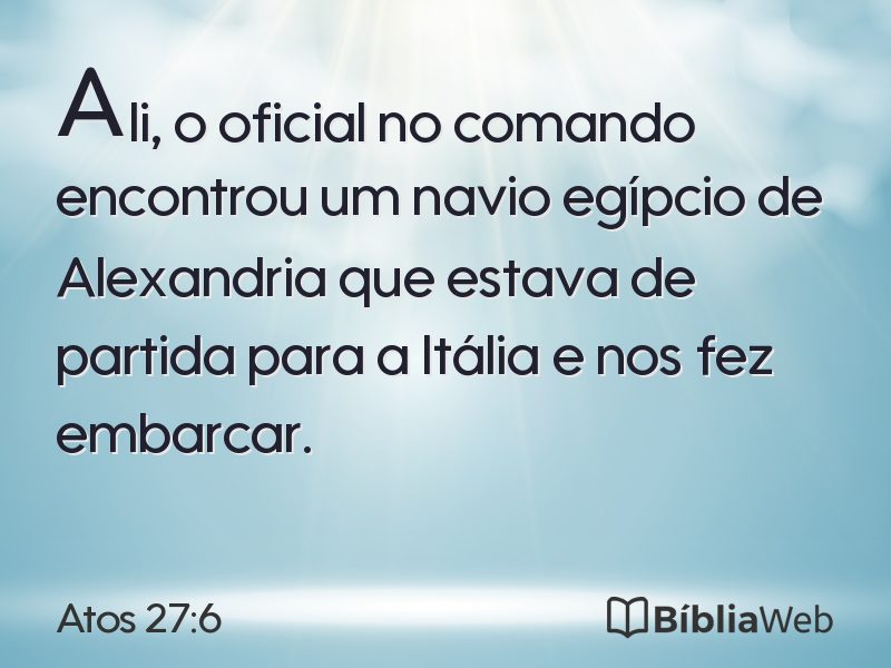 Atos 27:6 em imagem para compartilhar