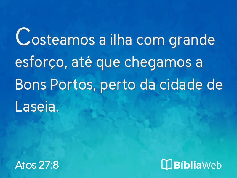 Atos 27:8 em imagem para compartilhar