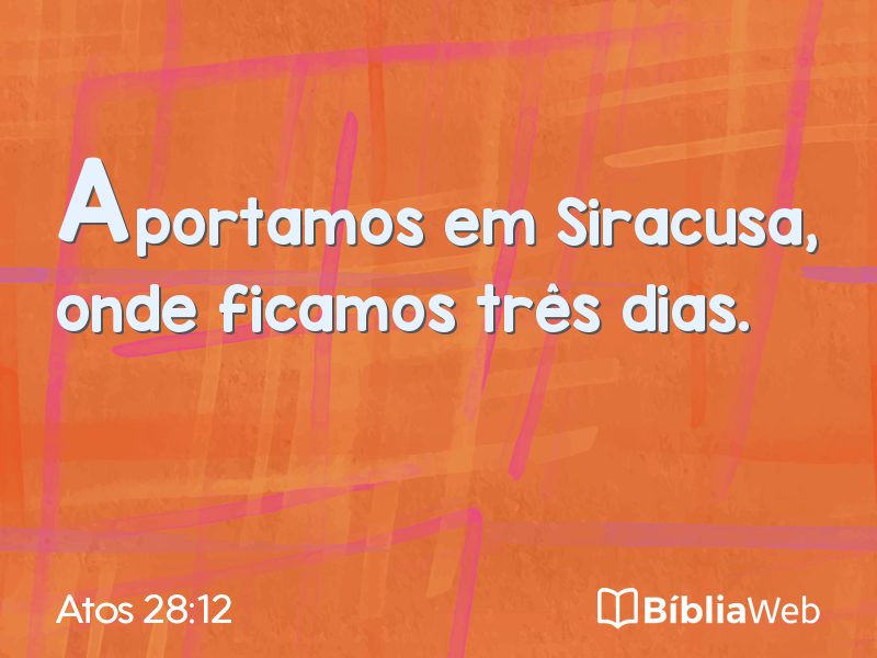 Atos 28:12 em imagem para compartilhar