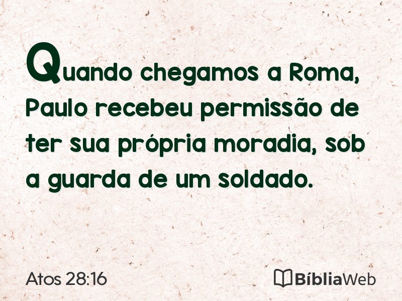 Atos 28:16 em imagem para compartilhar