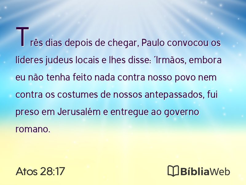Atos 28:17 em imagem para compartilhar