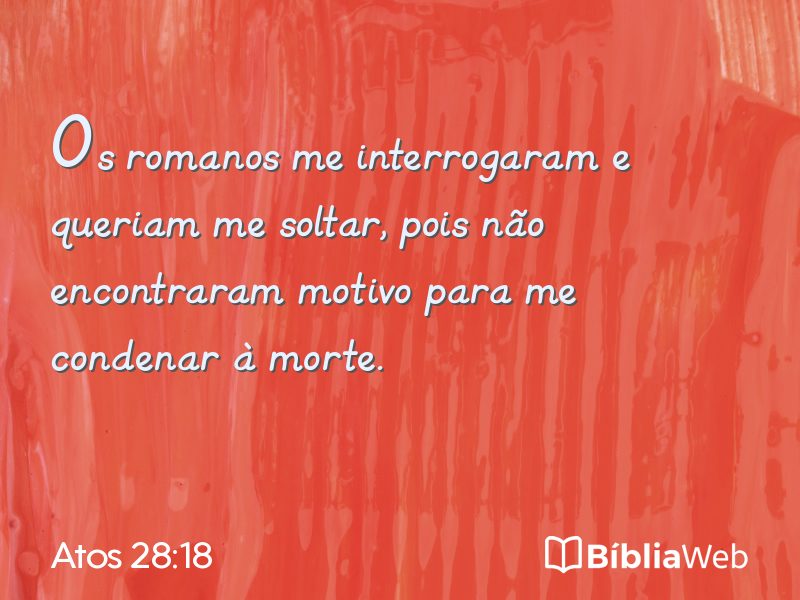 Atos 28:18 em imagem para compartilhar