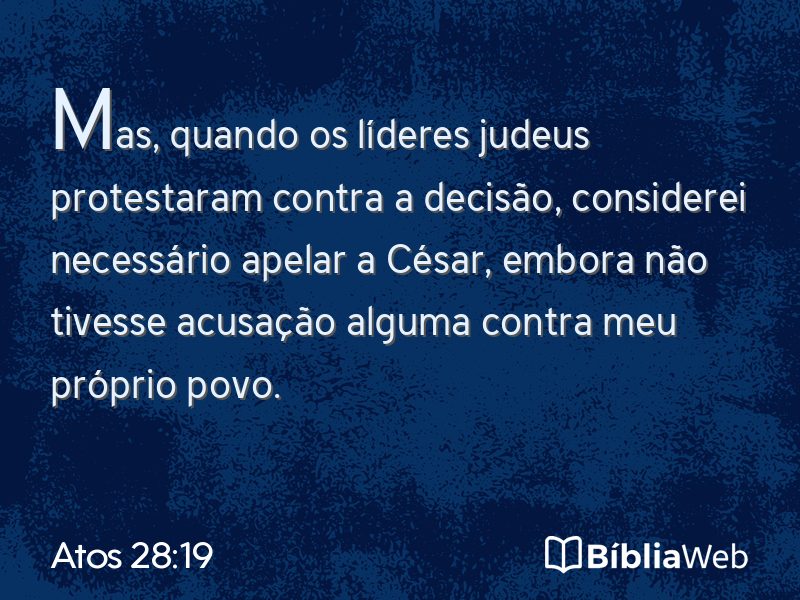 Atos 28:19 em imagem para compartilhar