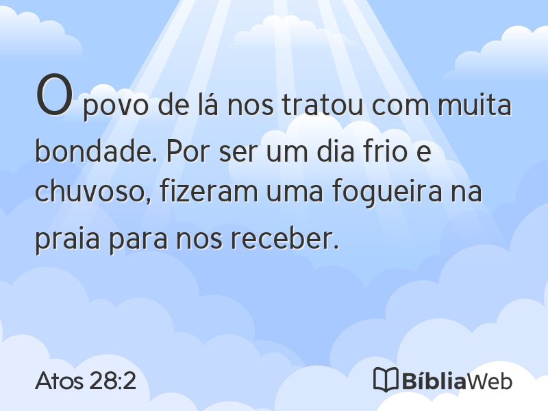 Atos 28:2 em imagem para compartilhar