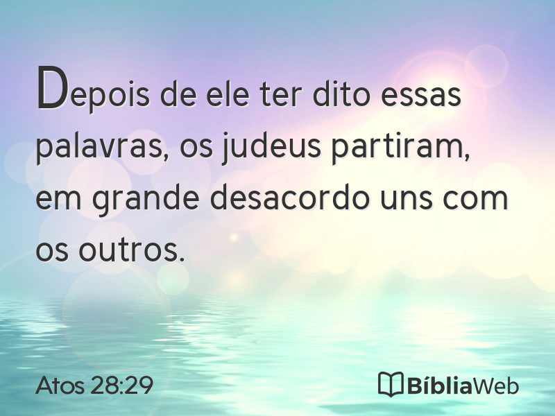 Atos 28:29 em imagem para compartilhar