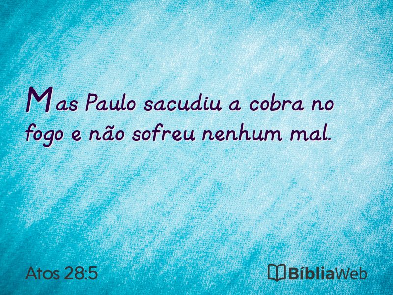 Atos 28:5 em imagem para compartilhar